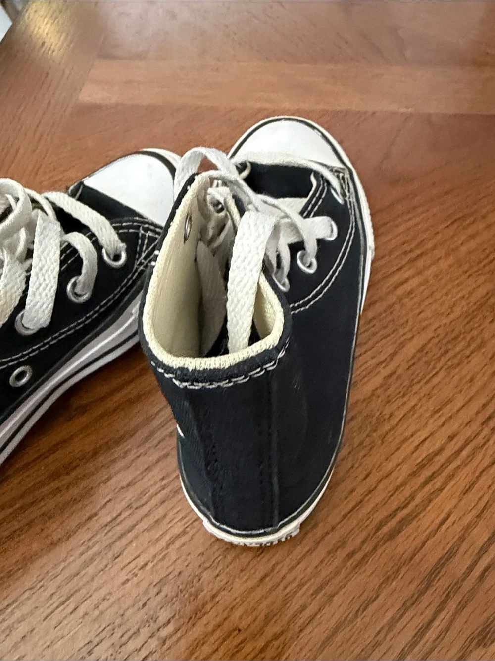 Converse Kids Black and White High-Top Canvas Sneakers